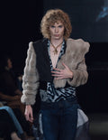 Connor Fur Sleeves Cropped Blazer Unisex